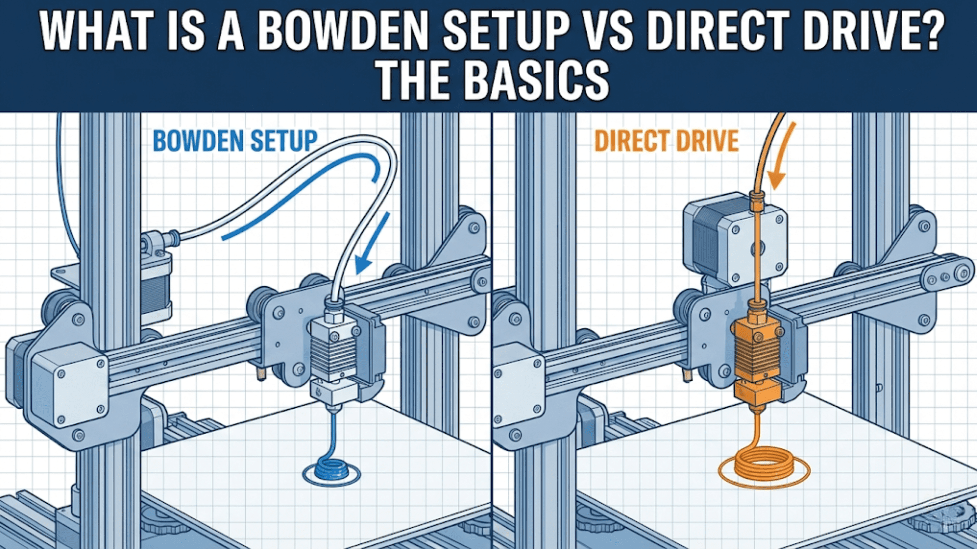 What Is a Bowden Setup vs Direct Drive? The Basics