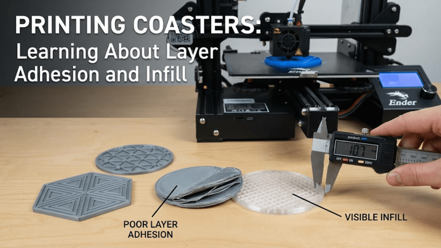 Printing Coasters: Learning About Layer Adhesion and Infill