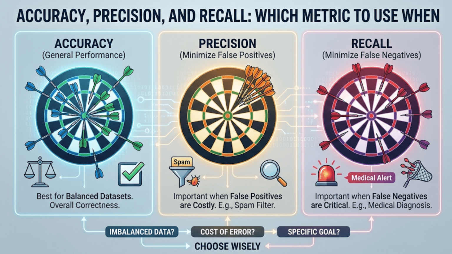 Accuracy, Precision, and Recall: Which Metric to Use When
