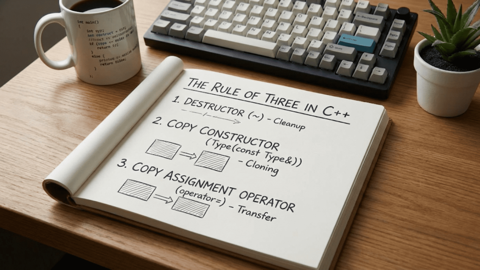 The Rule of Three in C++: Destructor, Copy Constructor, and Assignment Operator