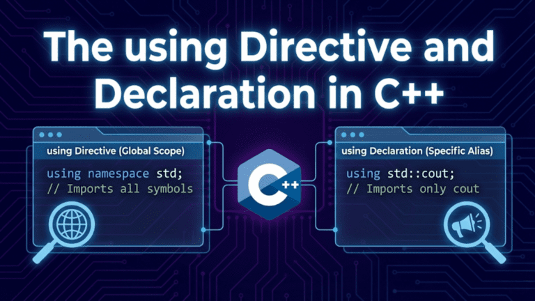 C++ using Directive vs using Declaration: Complete Guide with Examples
