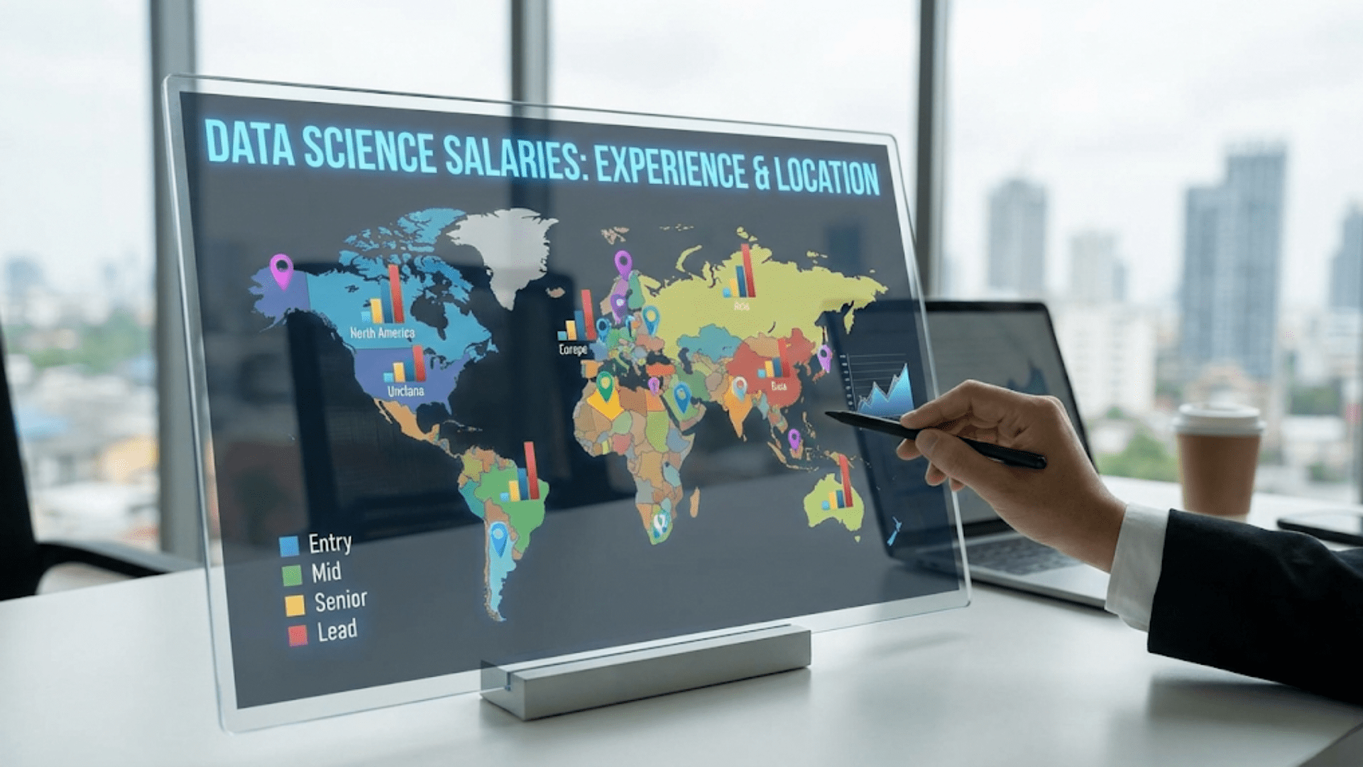 Data Science Salaries by Experience Level and Location