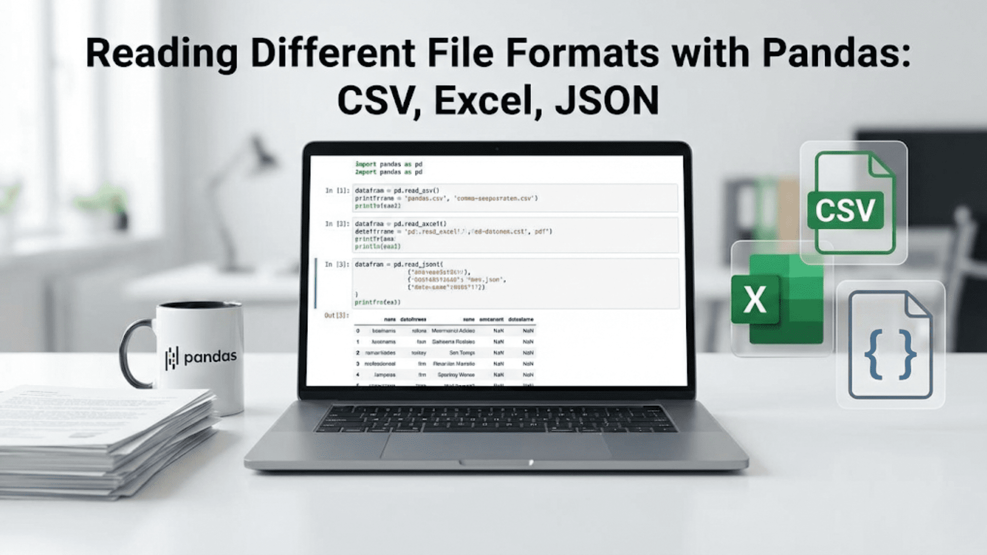 Reading Different File Formats with Pandas: CSV, Excel, JSON