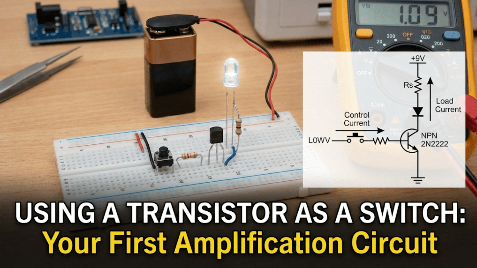 Using a Transistor as a Switch: Your First Amplification Circuit