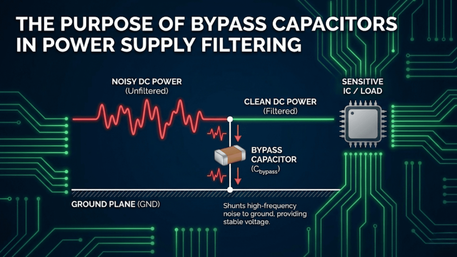 The Purpose of Bypass Capacitors in Power Supply Filtering