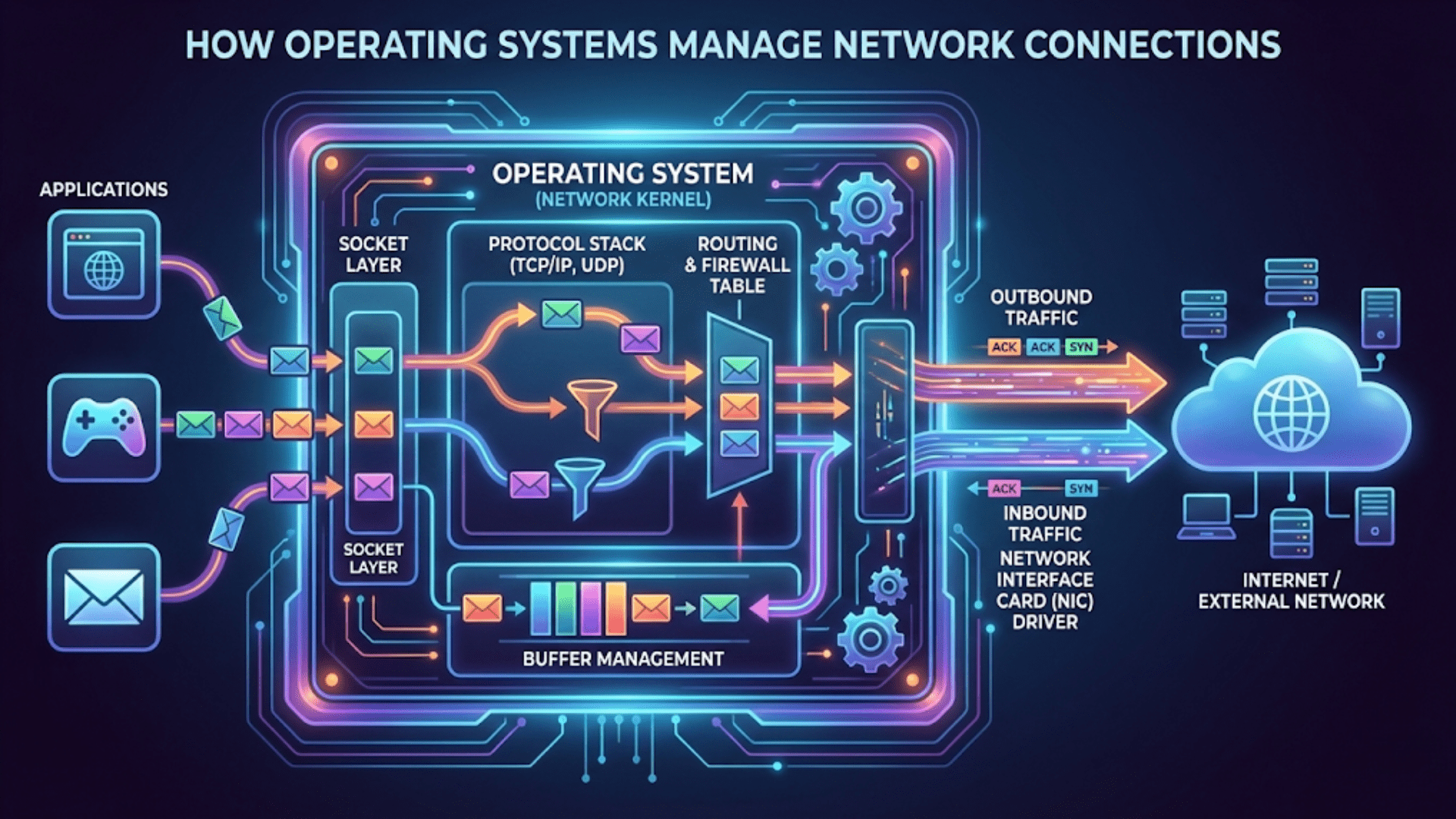 How Operating Systems Manage Network Connections
