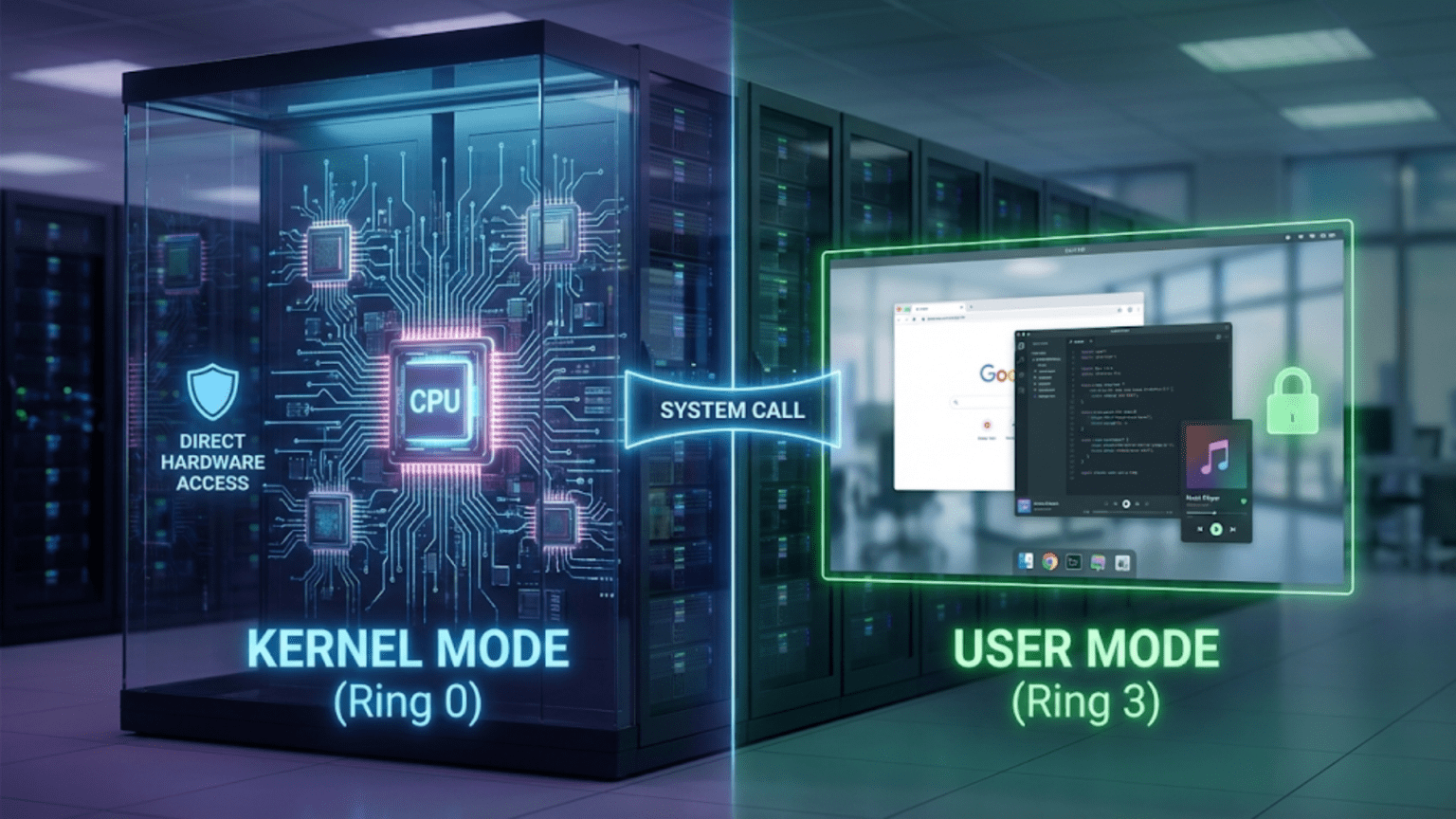 The Difference Between Kernel Mode and User Mode