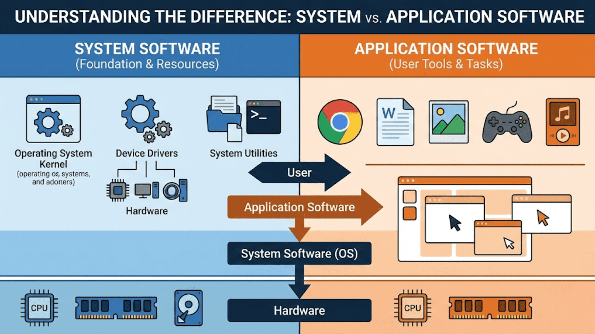 Understanding the Difference Between System Software and Application Software