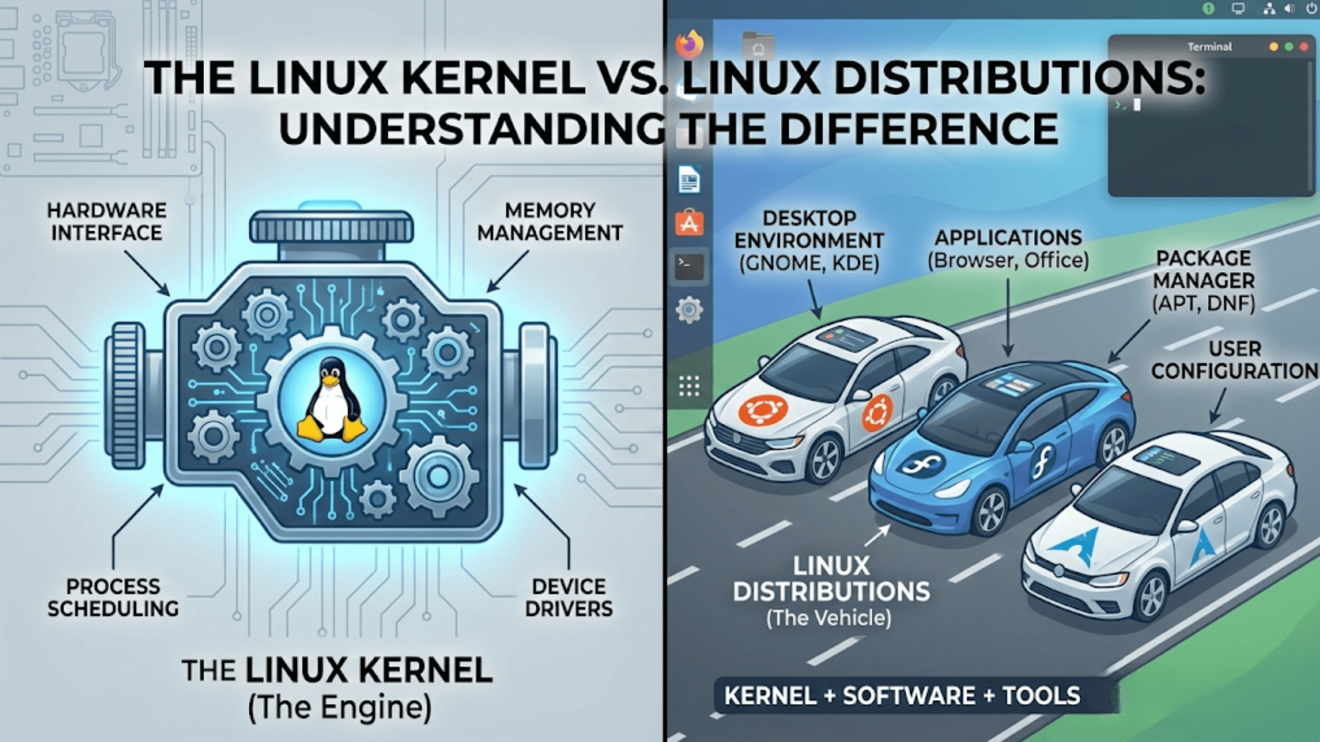 The Linux Kernel vs. Linux Distributions: Understanding the Difference
