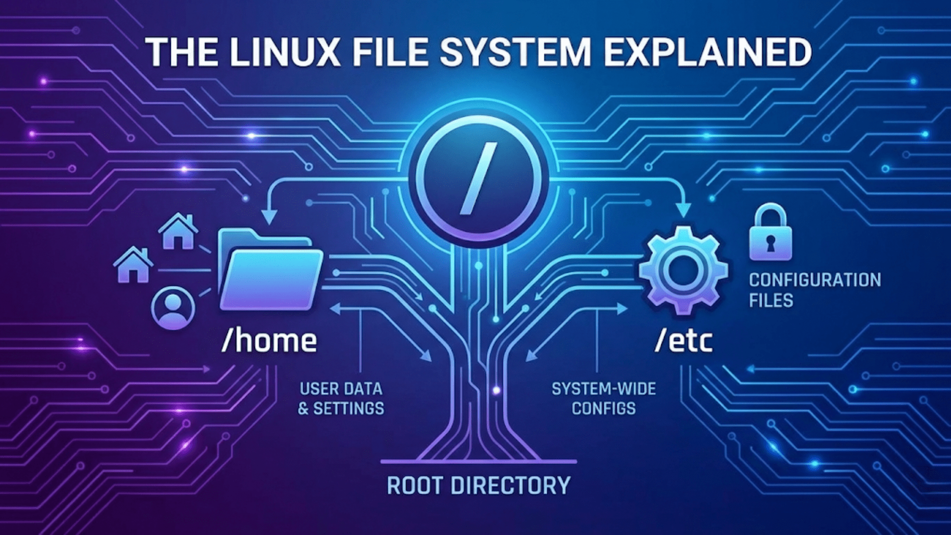 The Linux File System Explained: Understanding /, /home, and /etc