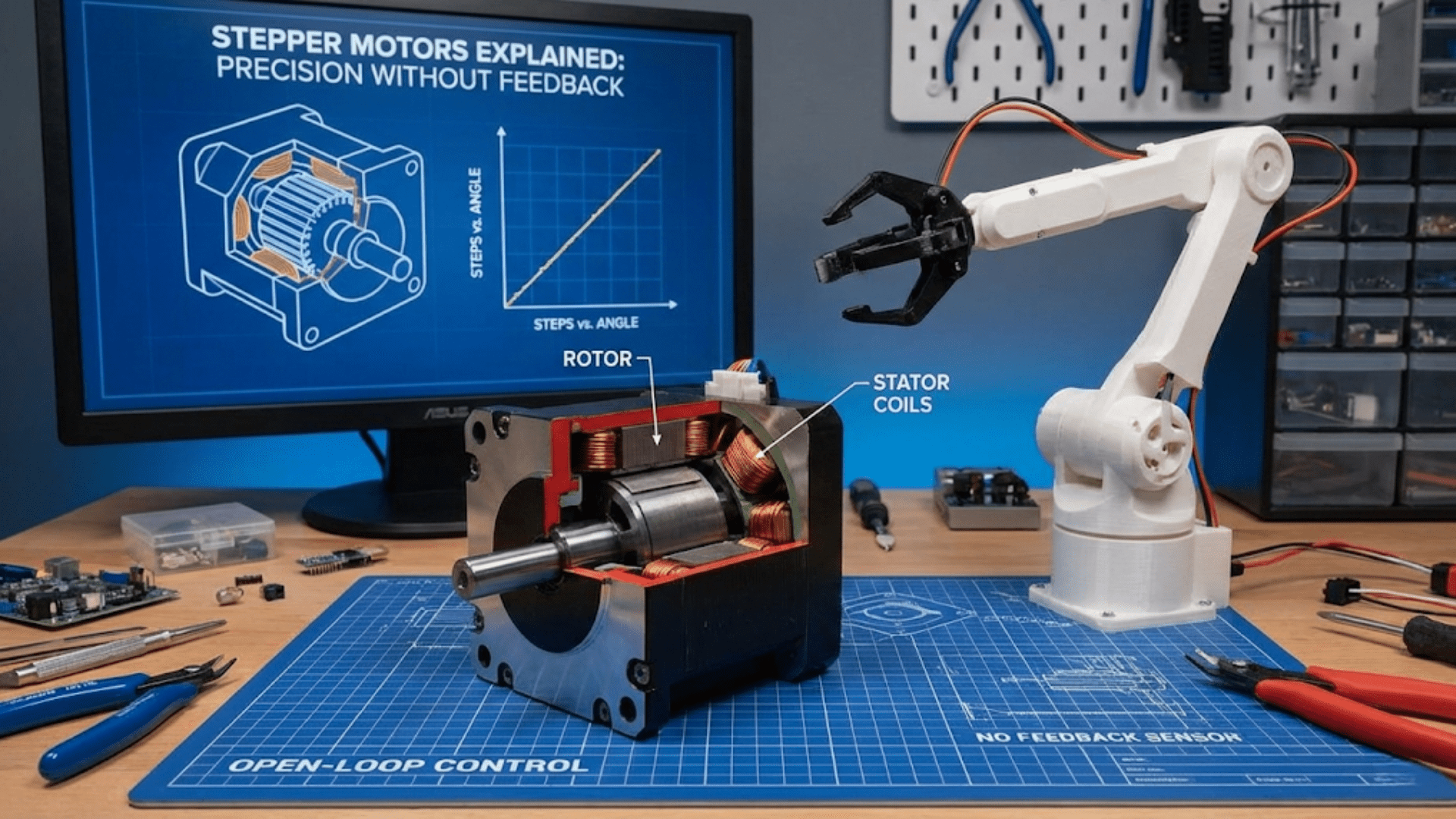 Stepper Motors Explained: Precision Without Feedback