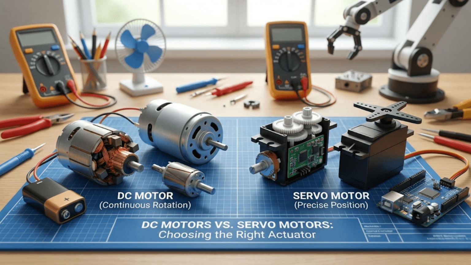 DC Motors Versus Servo Motors: Choosing the Right Actuator