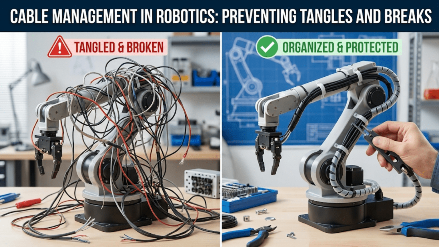 Cable Management in Robotics: Preventing Tangles and Breaks