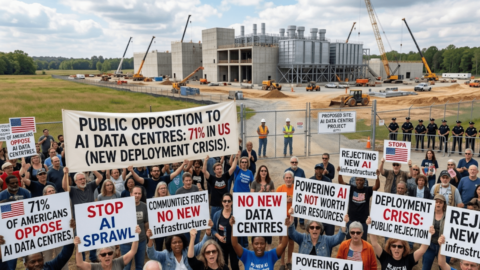 Public Opposition to AI Data Centres Reaches 71% in US, Creating New Infrastructure Deployment Crisis