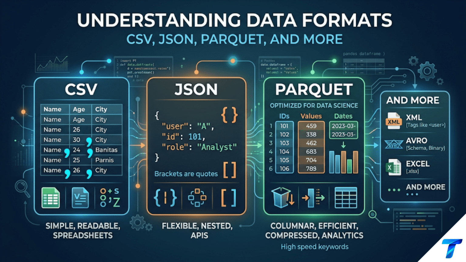 Understanding Data Formats: CSV, JSON, Parquet, and More