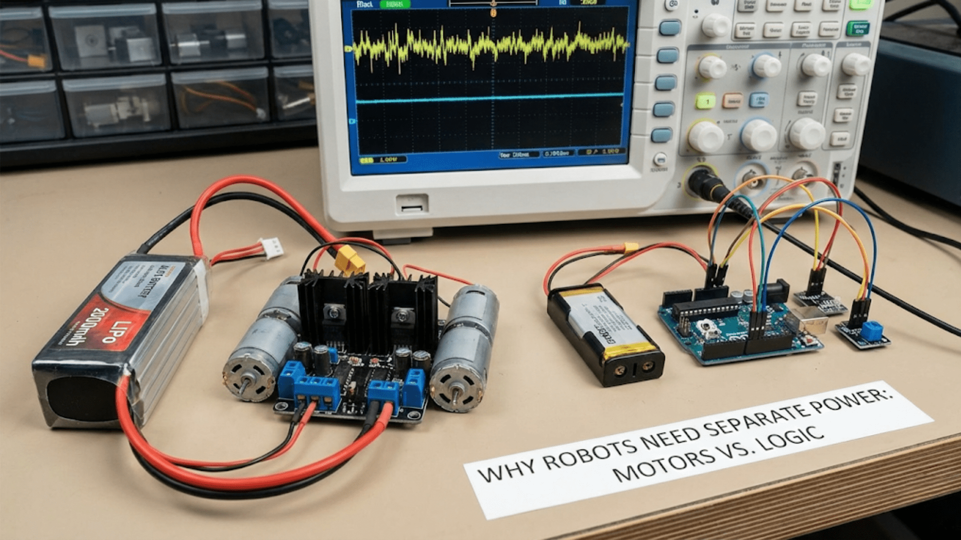Why Do Robots Need Separate Power for Motors and Logic?