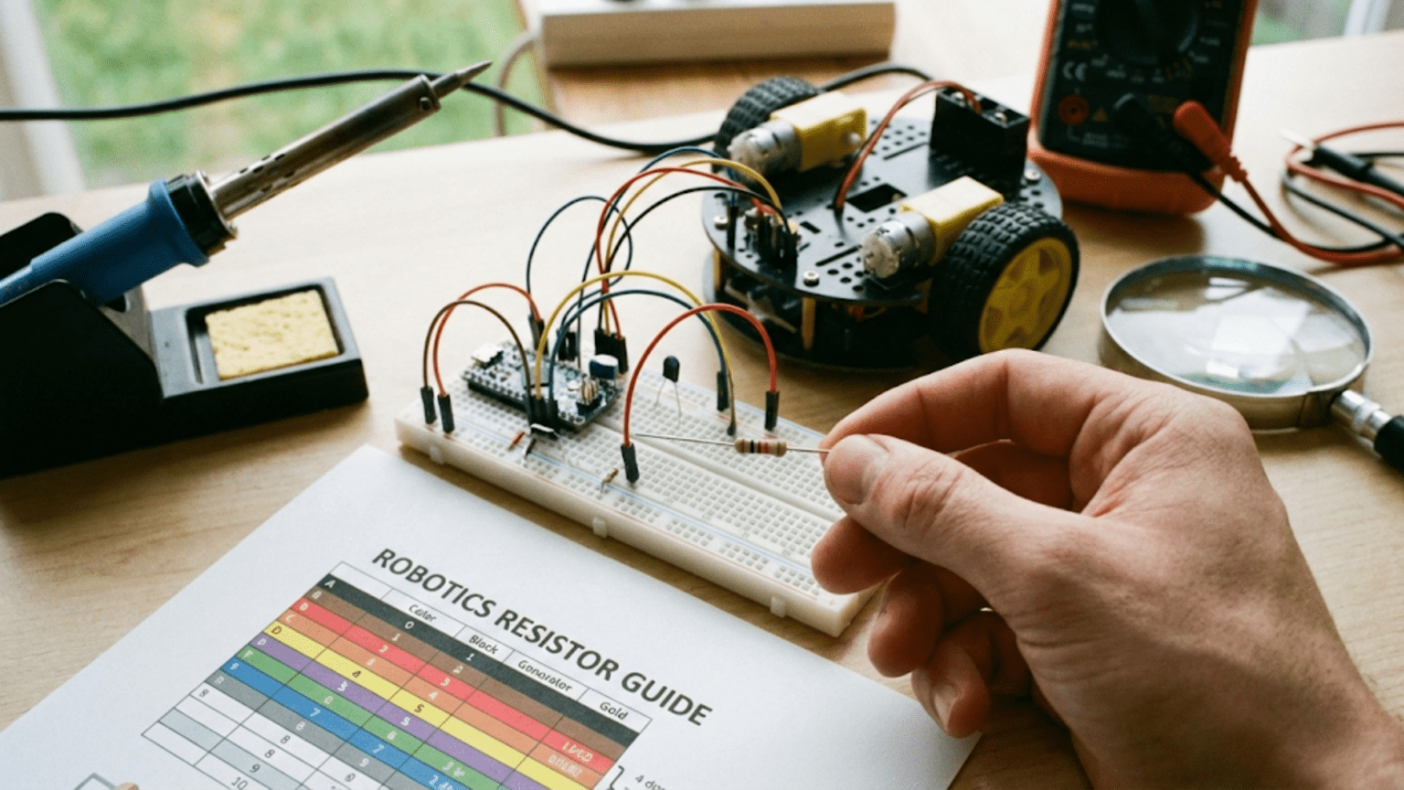 Reading Resistor Color Codes for Robotics Projects