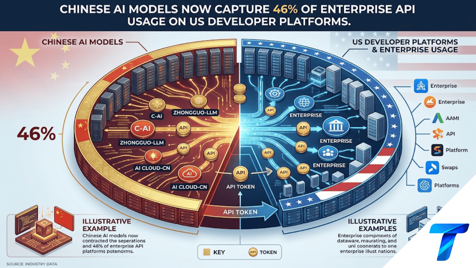 Chinese AI Models Now Capture 46% of Enterprise API Usage on US Developer Platforms